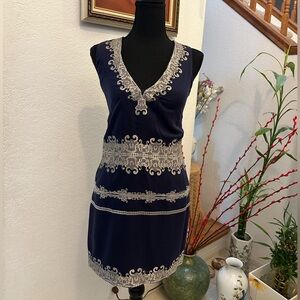 French Connection Blue dress with lace